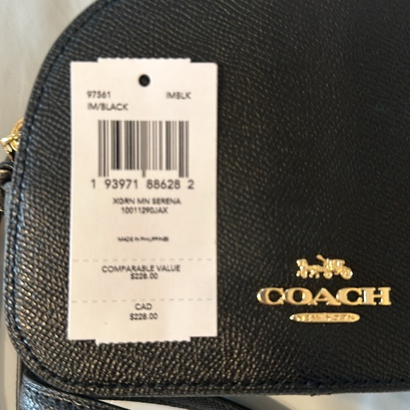 Coach Serena Mini Black Leather Crossbody Bag PERFECT CONDITION - Picture 2 of 8